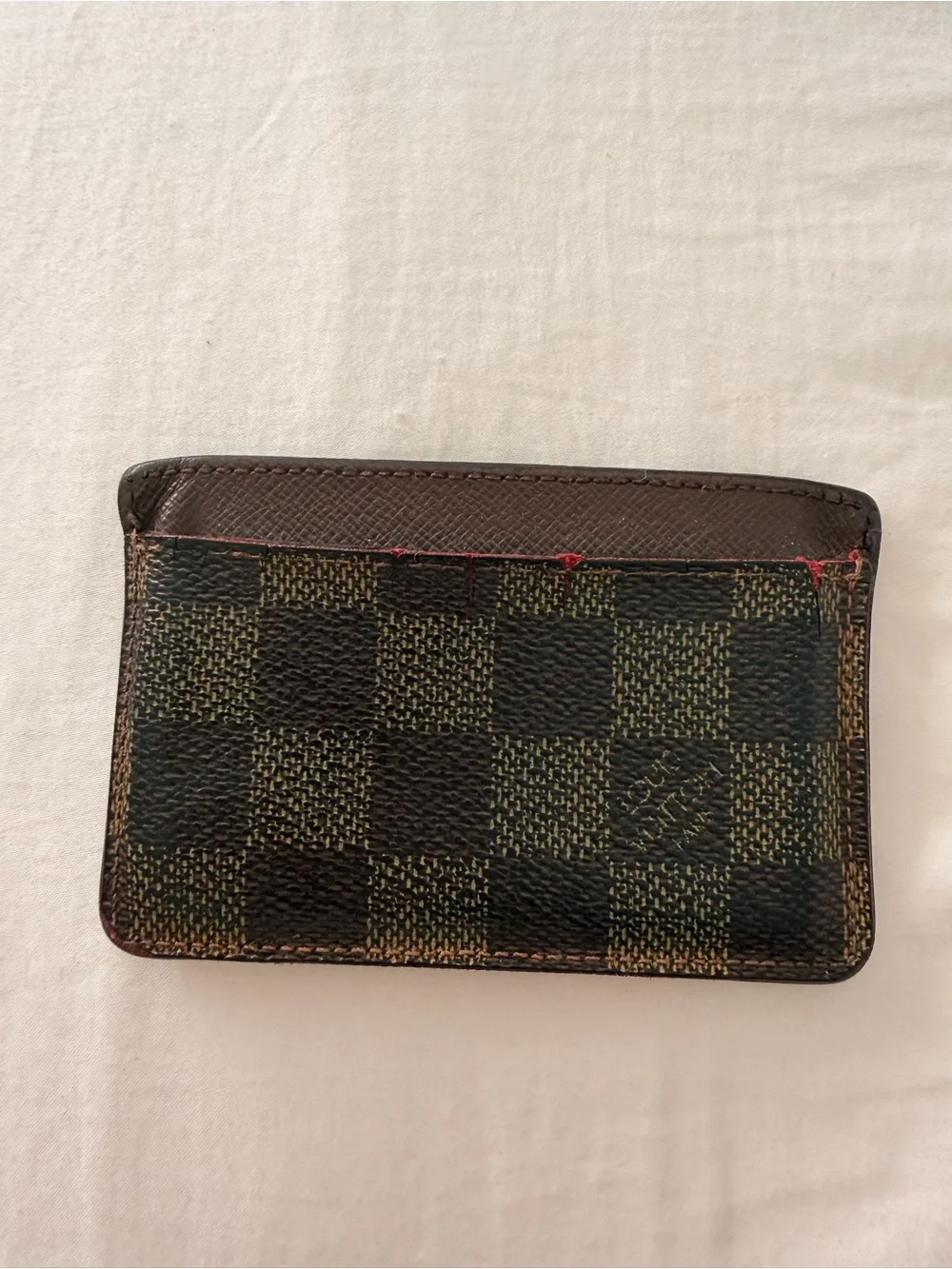 Louis Vuitton Damier Ebene Brown and Dark Brown Card Holder
